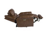 Oscar Power Reclining Lift Chair with adjustable headrest and lumbar. Shown in Medium Brown High Performance Fabric