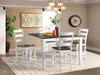Kona Gathering height table and stools- grey and white