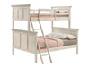 San Mateo  Youth Antique White Twin over Full Bunk Bed. Available colors: Antique White, Tuscan Brown or Gray
