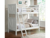 Tahoe Bunkbed shown in Sea Shell (white) Finish. Twin over twin bed. Also available Twin over full 