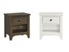 1 drawer nightstand shown in both colors