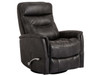 Gemini Truffle Swivel Manual Recliner with adjustable headrest. Manual recliner features long handled Assist lever.