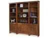 Modular Bookcase wall grouping options--- Each piece can be ordered with return molding for stand alone bookcase or flush sides for modular configurations.
Made of Solid alder wood in the USA