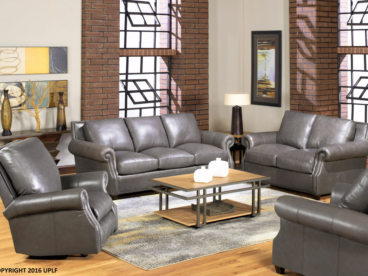 8655 Gray Leather Sofa Utah Made Leather Additional 10 Off