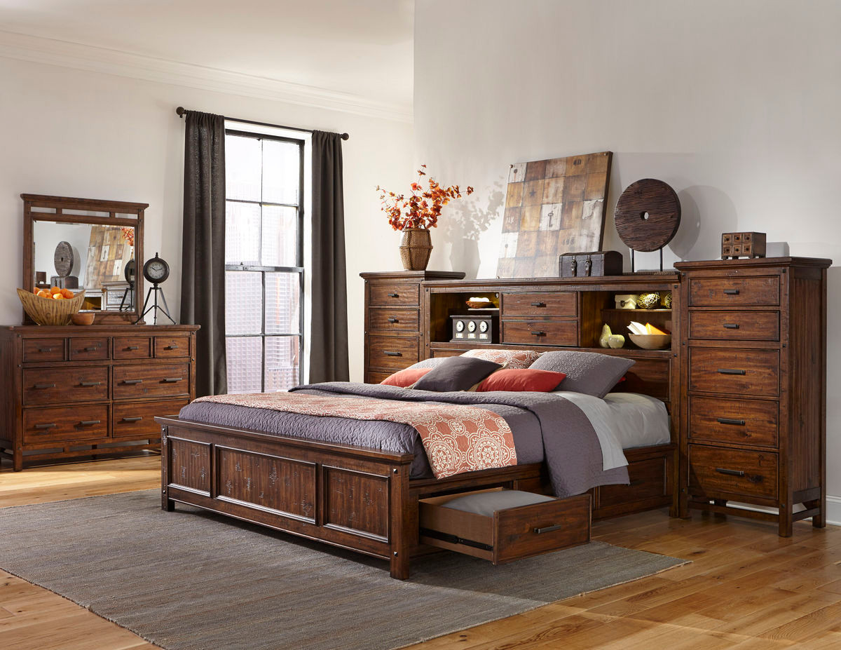 Wolf Creek Bookcase Storage bed