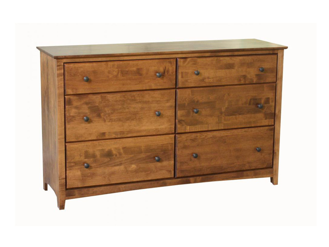 Shaker 6 Drawer Dresser - 4 Deep drawers