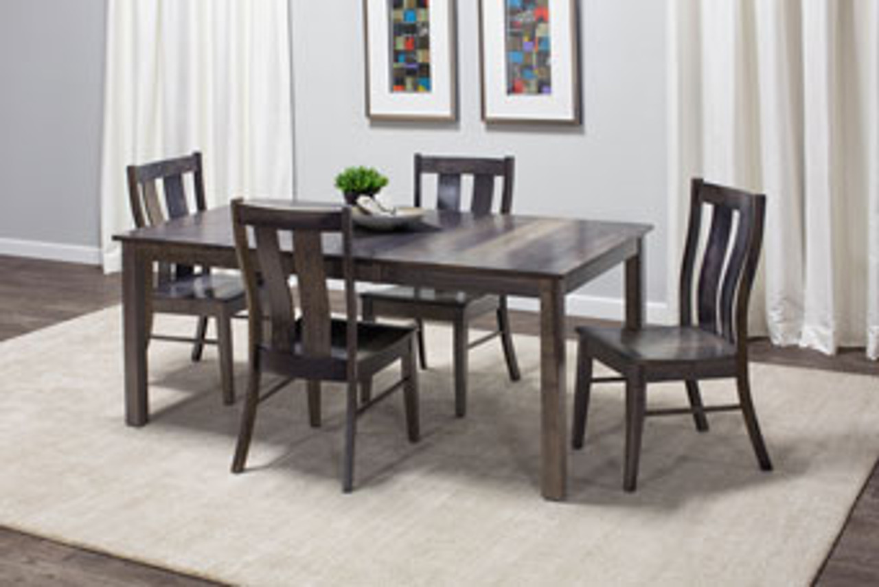 Sheffield Table And 4 Chairs Silver Creek Stain