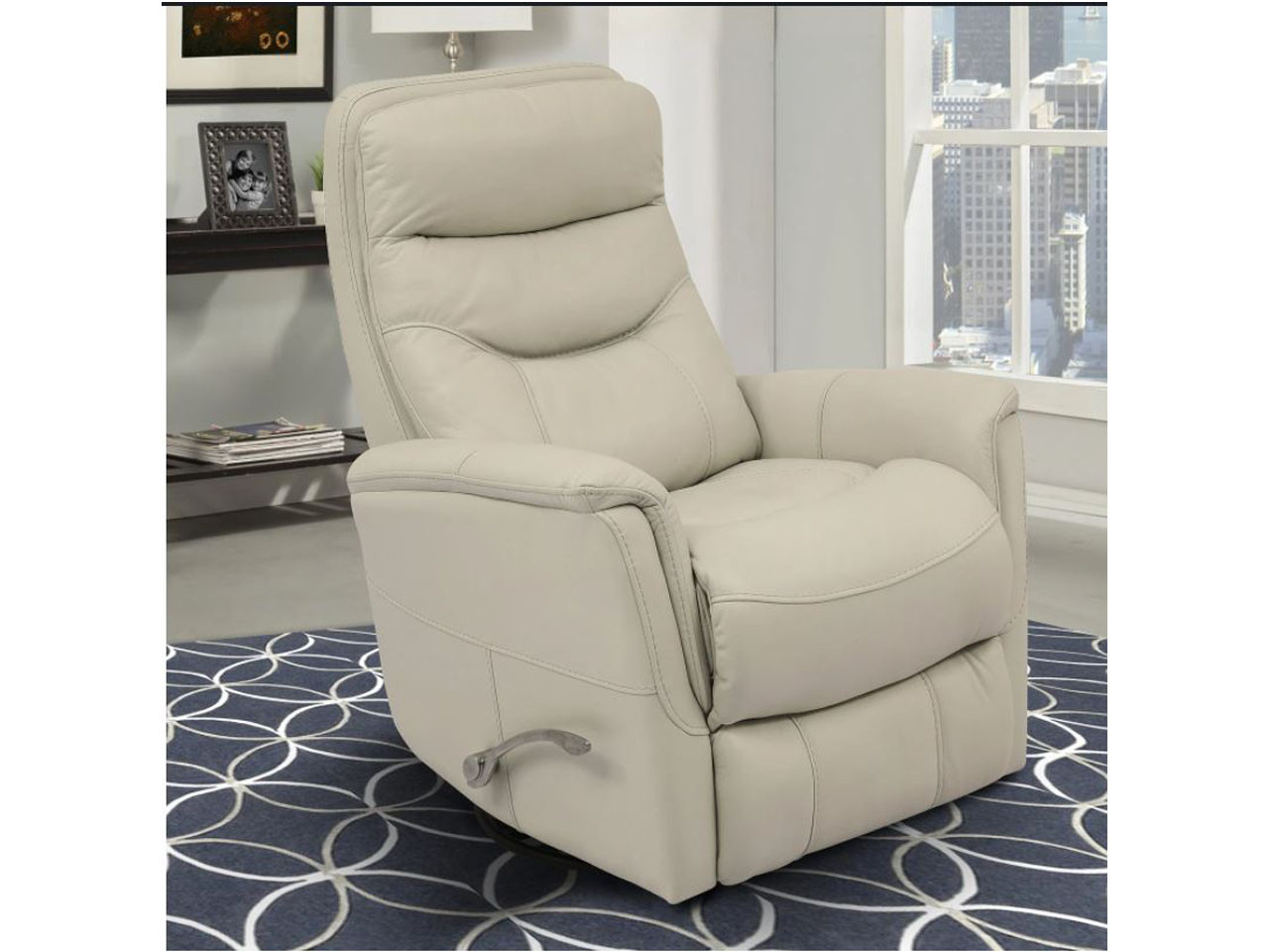 Gemini LEATHER Swivel Glider Recliner Buterscotch