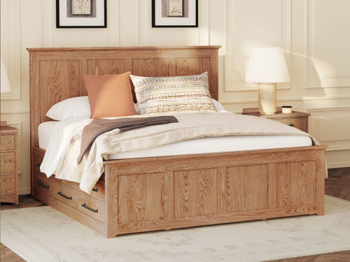 Oak Park Captains Bed with under bed storage drawers- Taupe