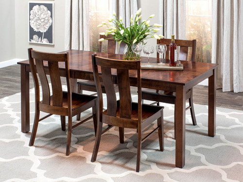Sheffield Table And 4 Chairs Silver Creek Stain