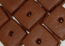 The second most popular cookie of the year is the individually wrapped fudge sandwich cookie with a rich, thick fudge center. Chocolate on chocolate on chocolate … it can’t get any better than this.