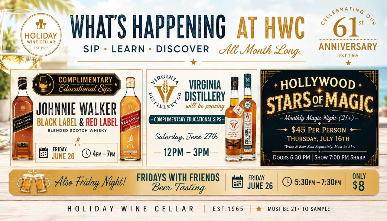 What's Happening at HWC in June: Educational Sips, Beer Tastings, & Magic in the Cellar!