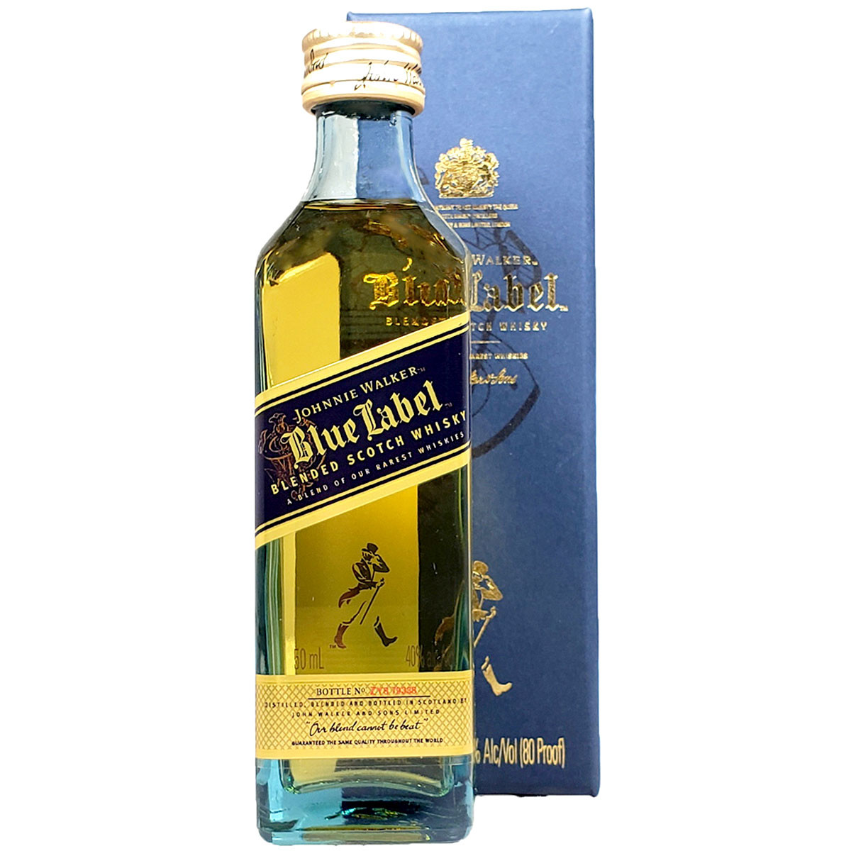 未開封Johnnie Walker Blue Label 50ml 40% Johnnie Walker Blue Label Blended Scotch Whisky 50ml