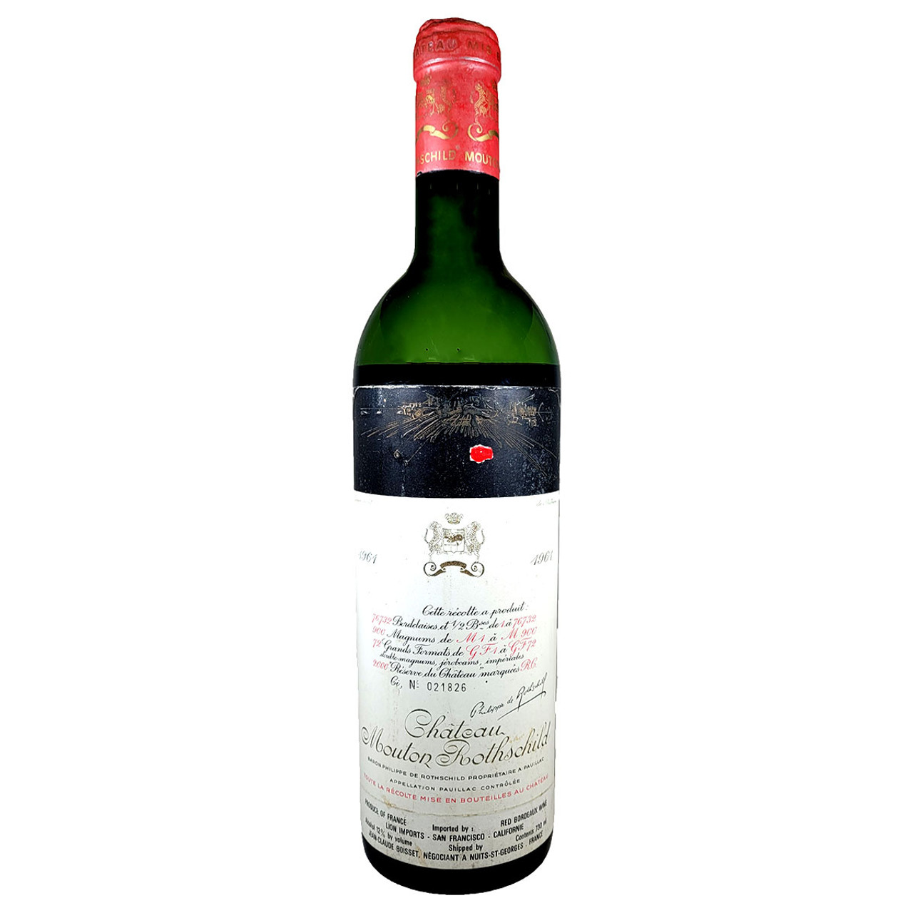 Chateau Mouton Rothschild 1961 Pauillac - Holiday Wine Cellar