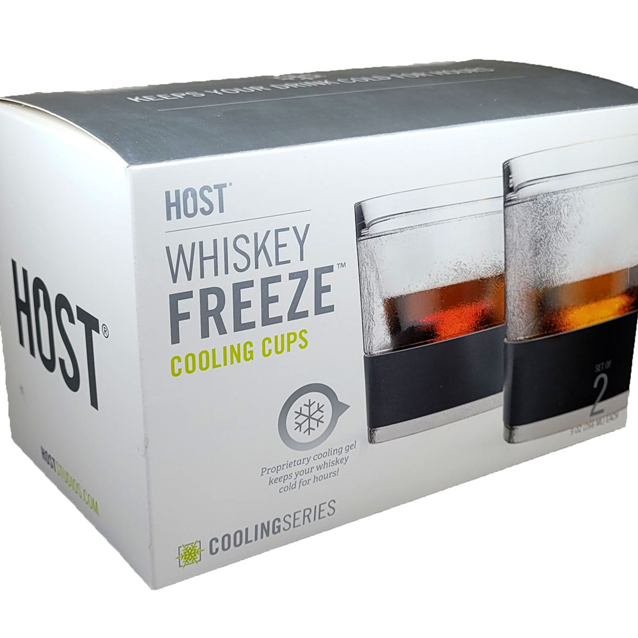 Host Wine Freeze Cooling Cups, Gray (Set of 2)