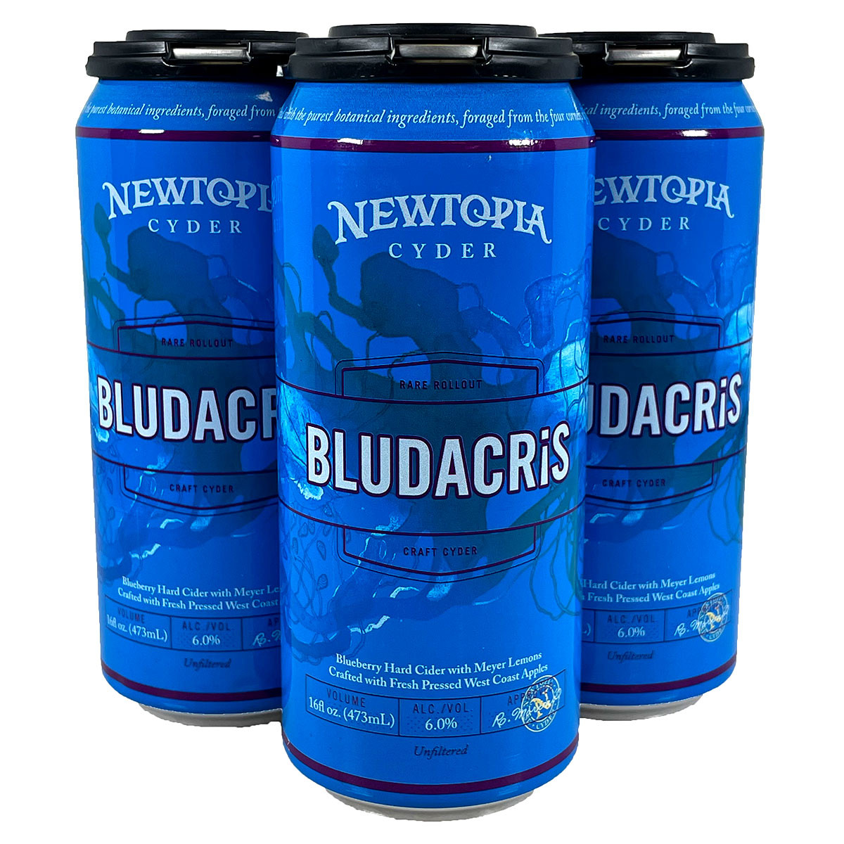 Newtopia Bludacris Blueberry Hard Cider 4-Pack Can