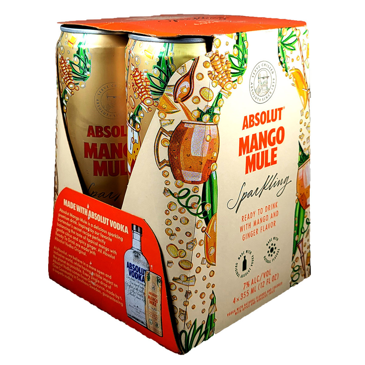 Absolut Mango Mule Ready-To-Drink 4-Pack - Holiday Wine Cellar