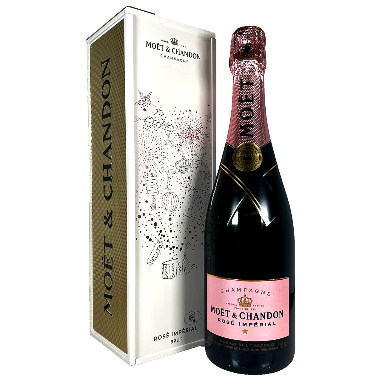 Moet & Chandon Rose Imperial w/ Metal End of Year Gift Box