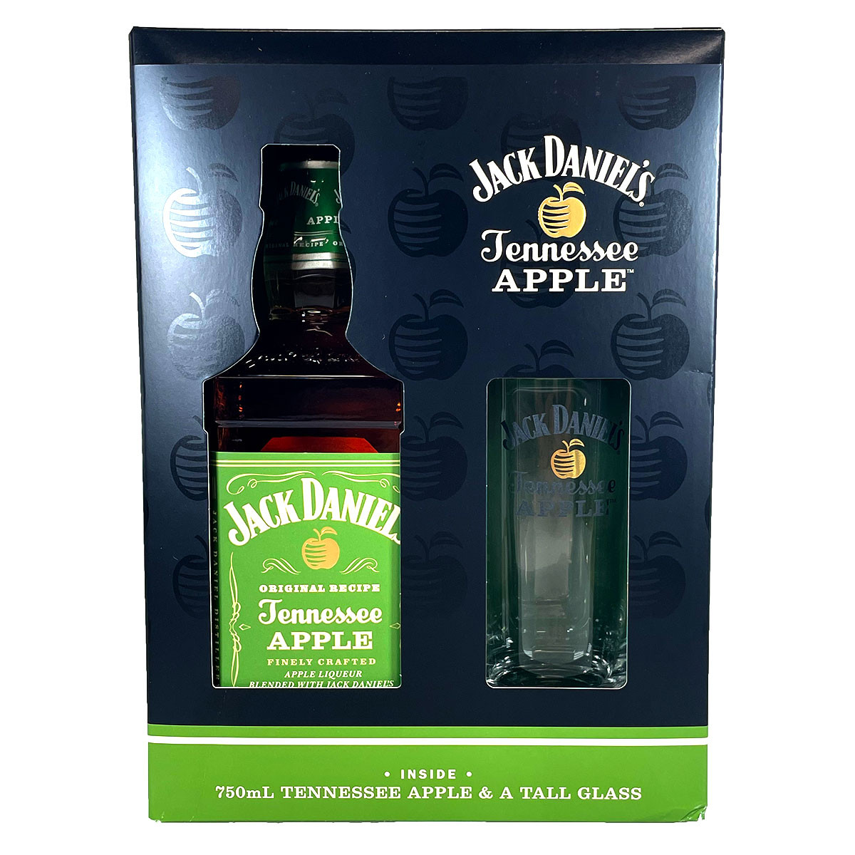 Jack Daniels Apple Whiskey Gift Pack With Collins Glass Holiday Wine