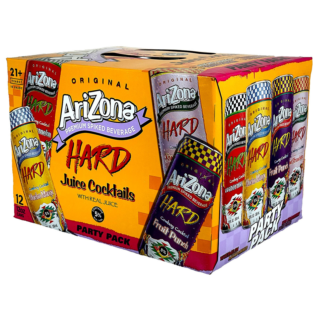 AriZona Hard Juice Cocktails Party Pack 12-Pack Can - Holiday Wine 