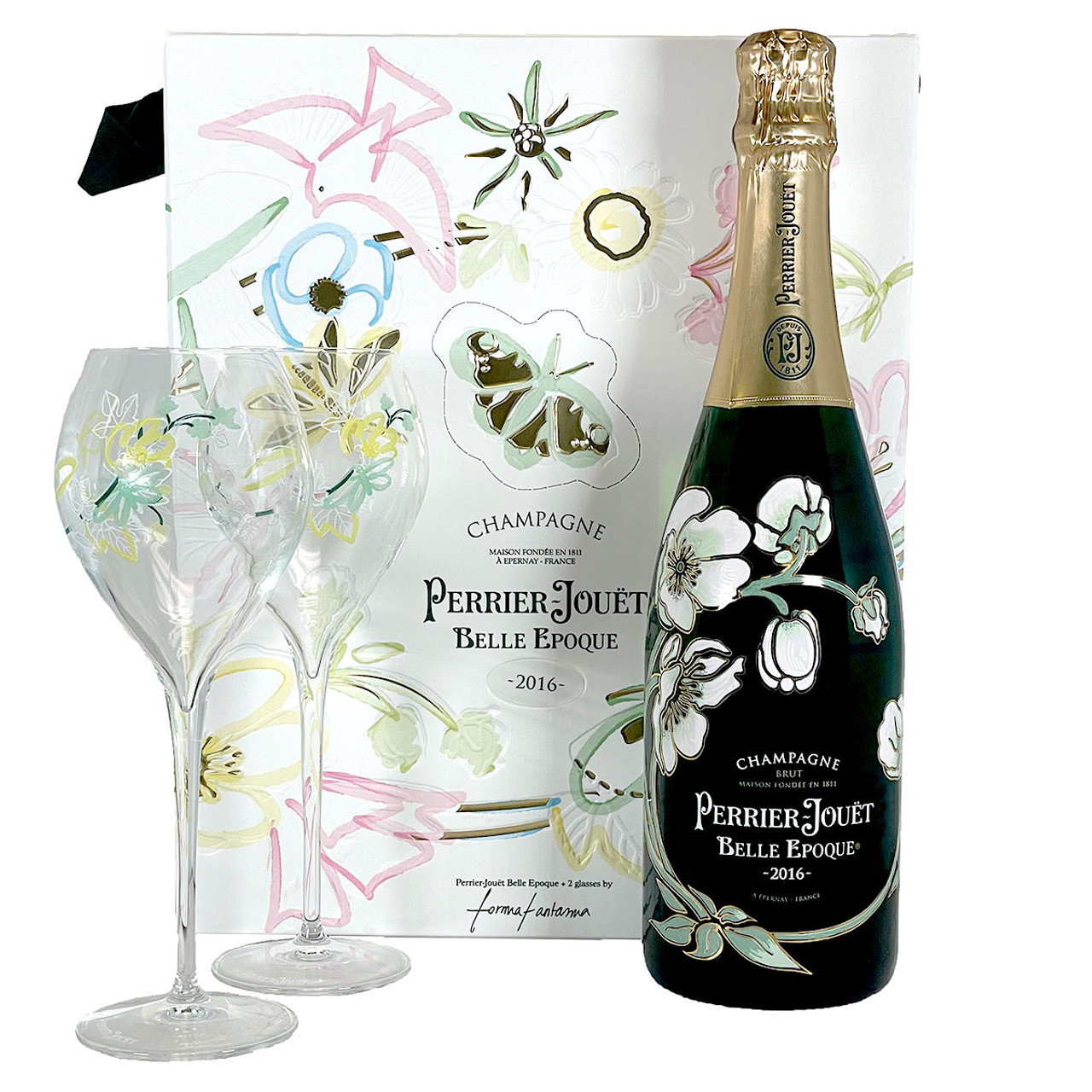 Perrier-Jouët Belle Epoque 2016 3本セット Perrier Jouet 2016 Belle Epoque Gift Box w/ 2 Flutes