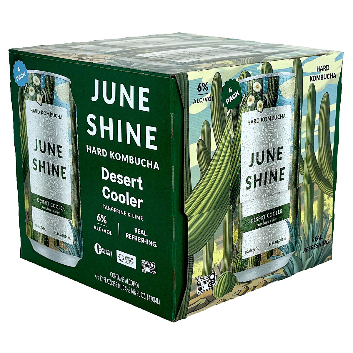 キリンレモン コムデギャルソン JuneShine Desert Cooler Hard Kombucha 4-Pack Can