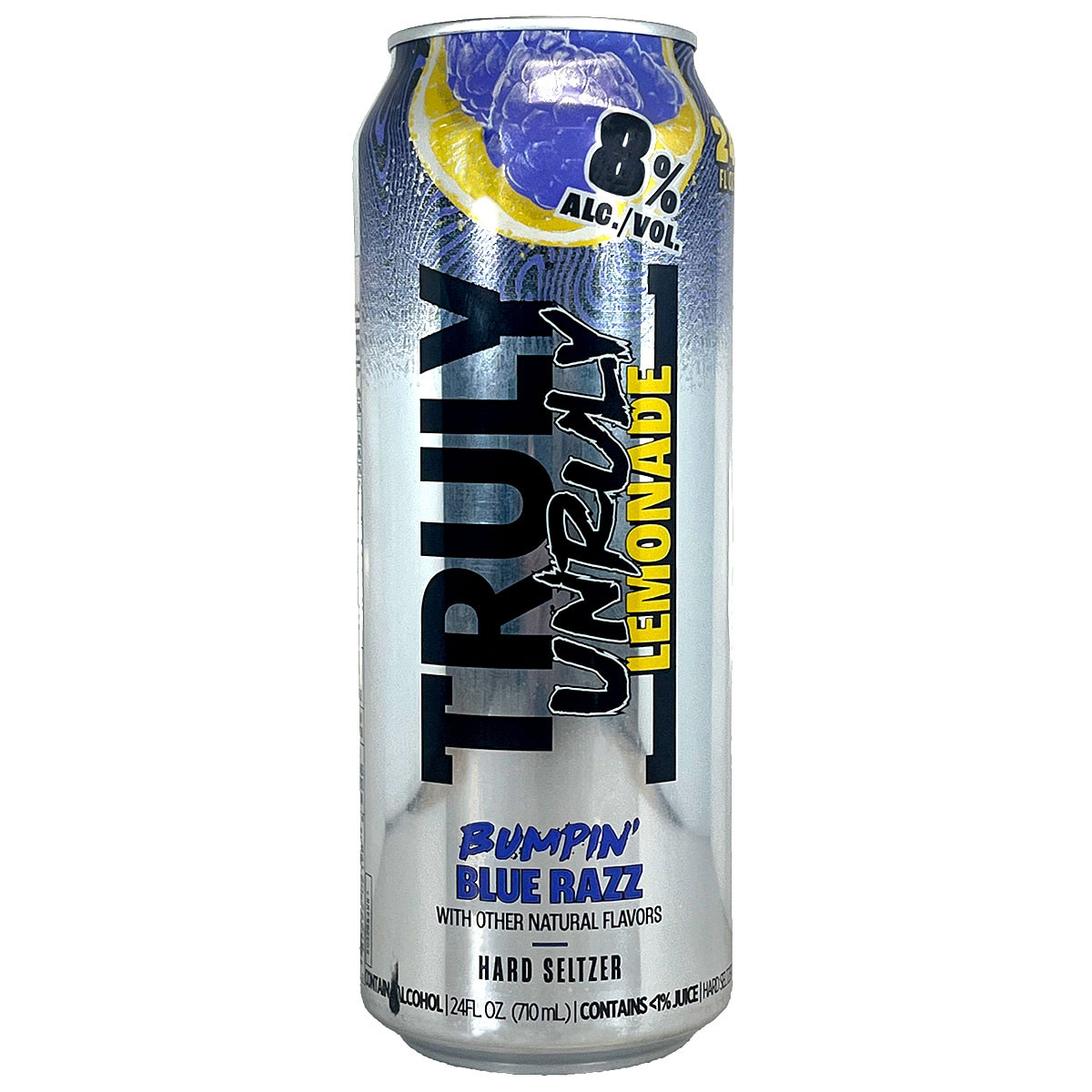 Black And Blue Raz Flavor Black and Blue Lime Truly Unruly Lemonade Bumpin'  Blue Razz Hard Seltzer 24oz (8% ABV)