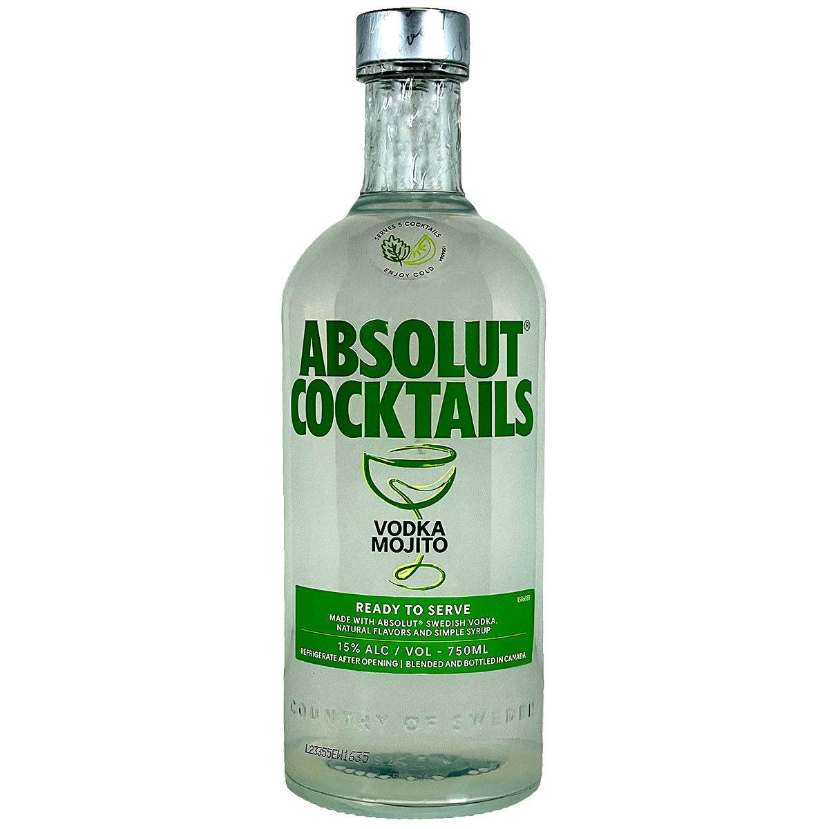 Absolut Mojito Cocktail Ready-To-Drink Vodka Cocktail