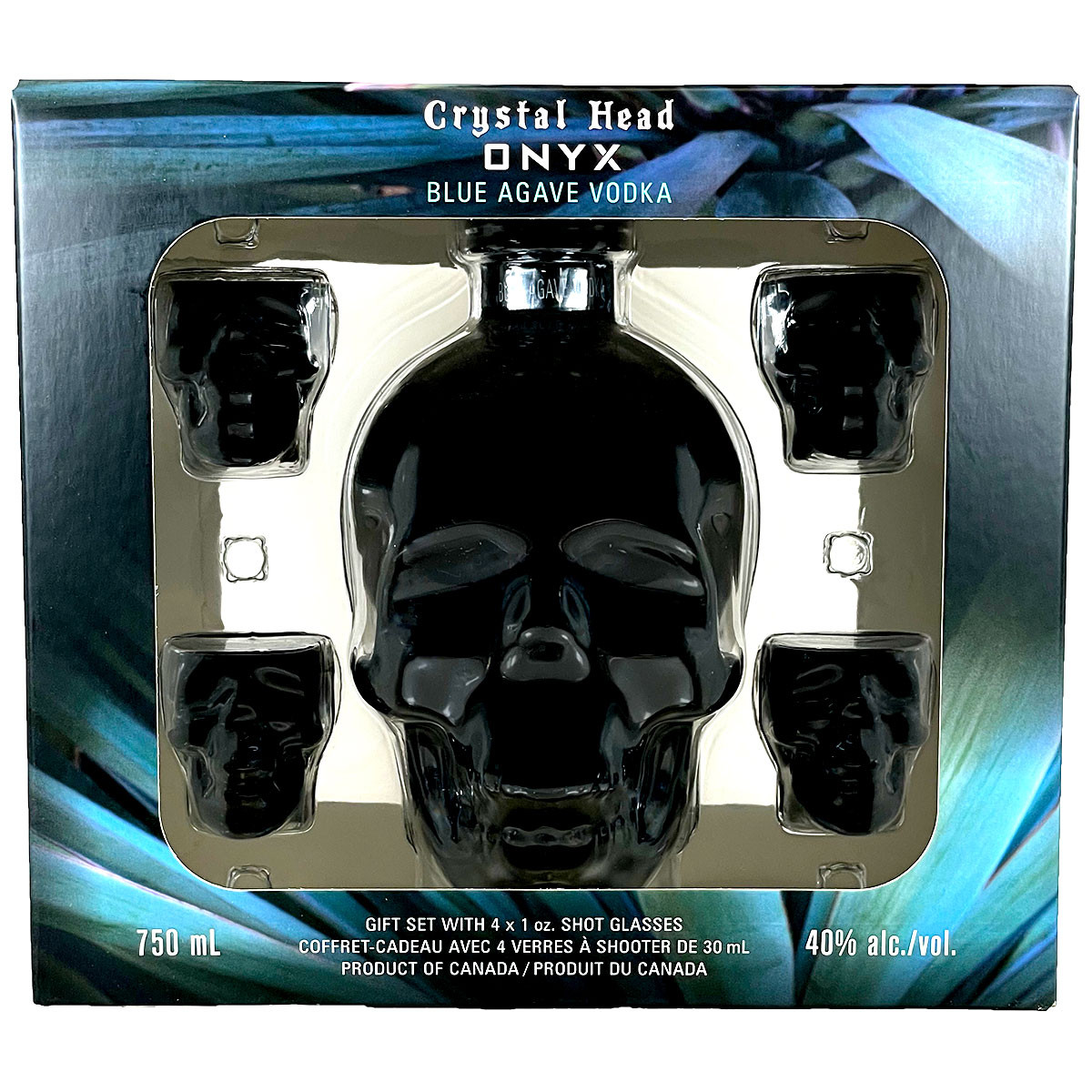 Crystal Head Onyx Gift Pack With 4 Glasses