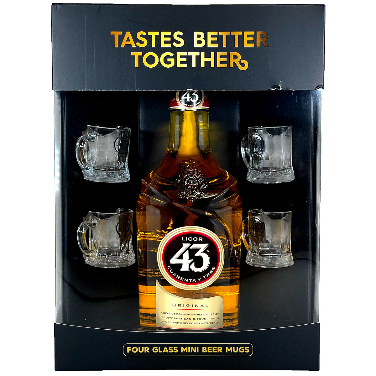 Licor 43 Gift Pack With 4 Mini Mugs