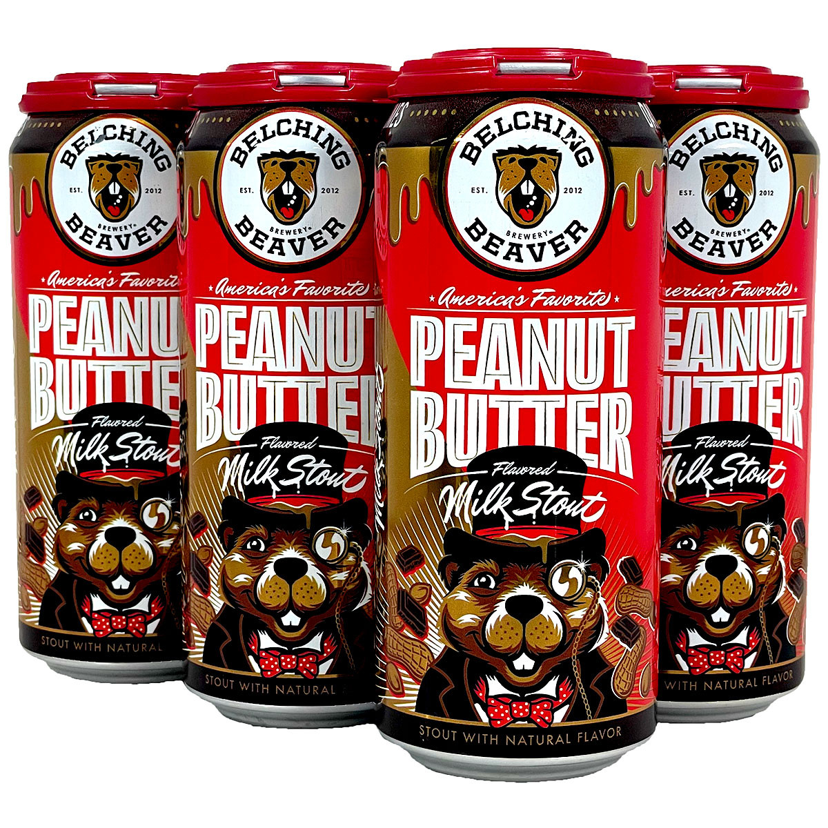 ひろこっち ミルク STW1 Belching Beaver Peanut Butter Milk Stout 6-Pack Can