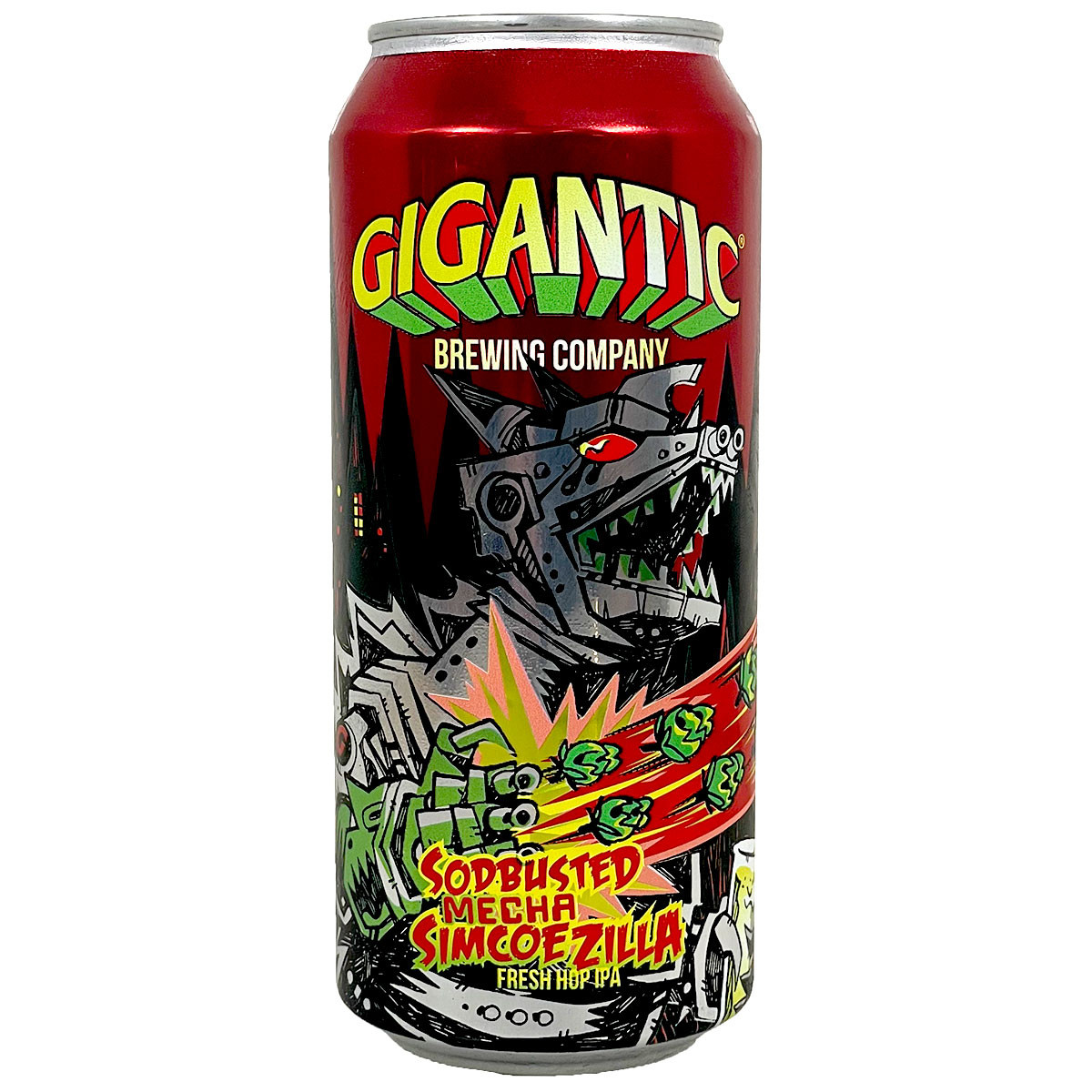 Gigantic Sodbusted Mecha Simcoezilla Fresh Hop IPA Can