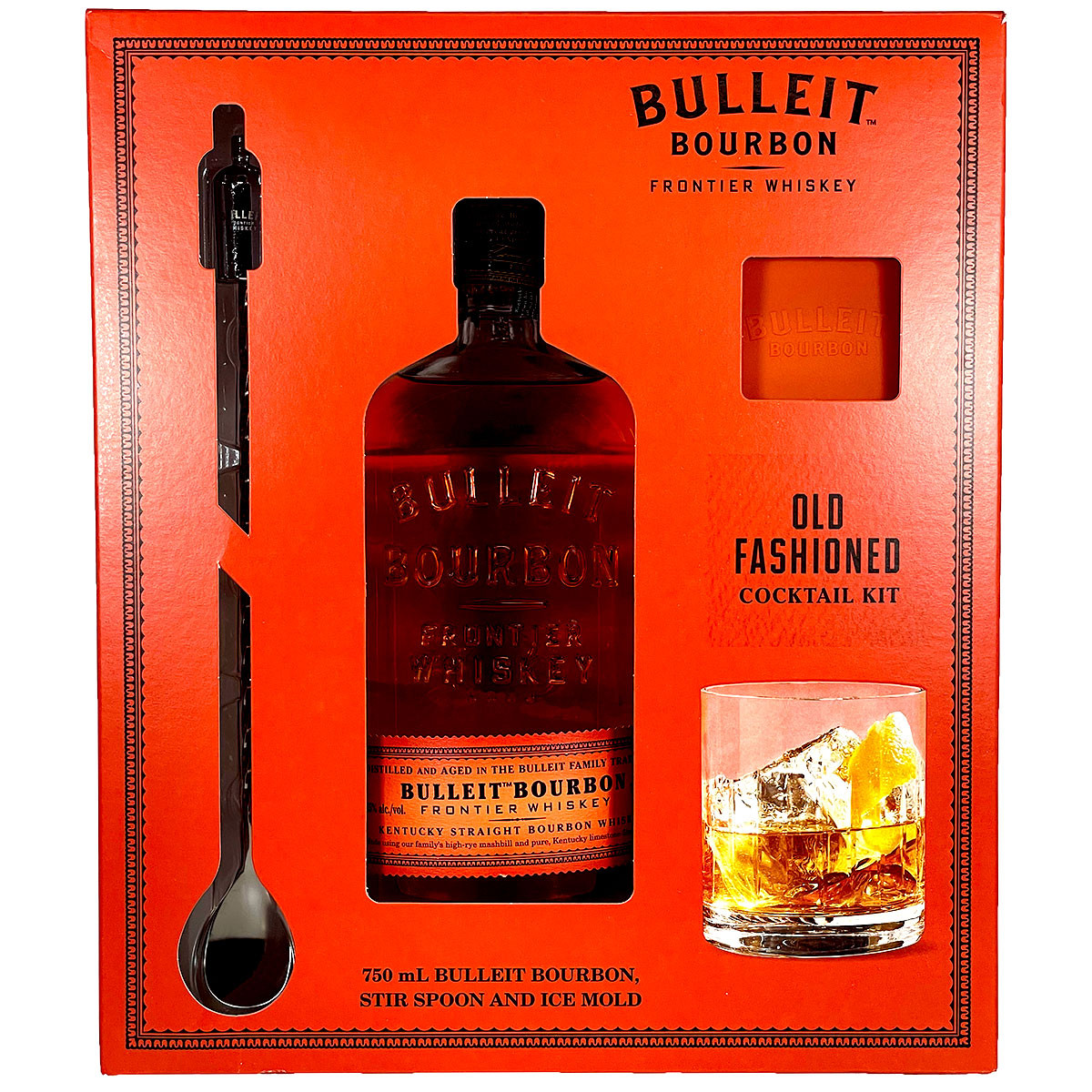 Bulleit Bourbon & Scallywag 2本セット Bulleit Bourbon Gift Pack With Ice Mold & Spoon