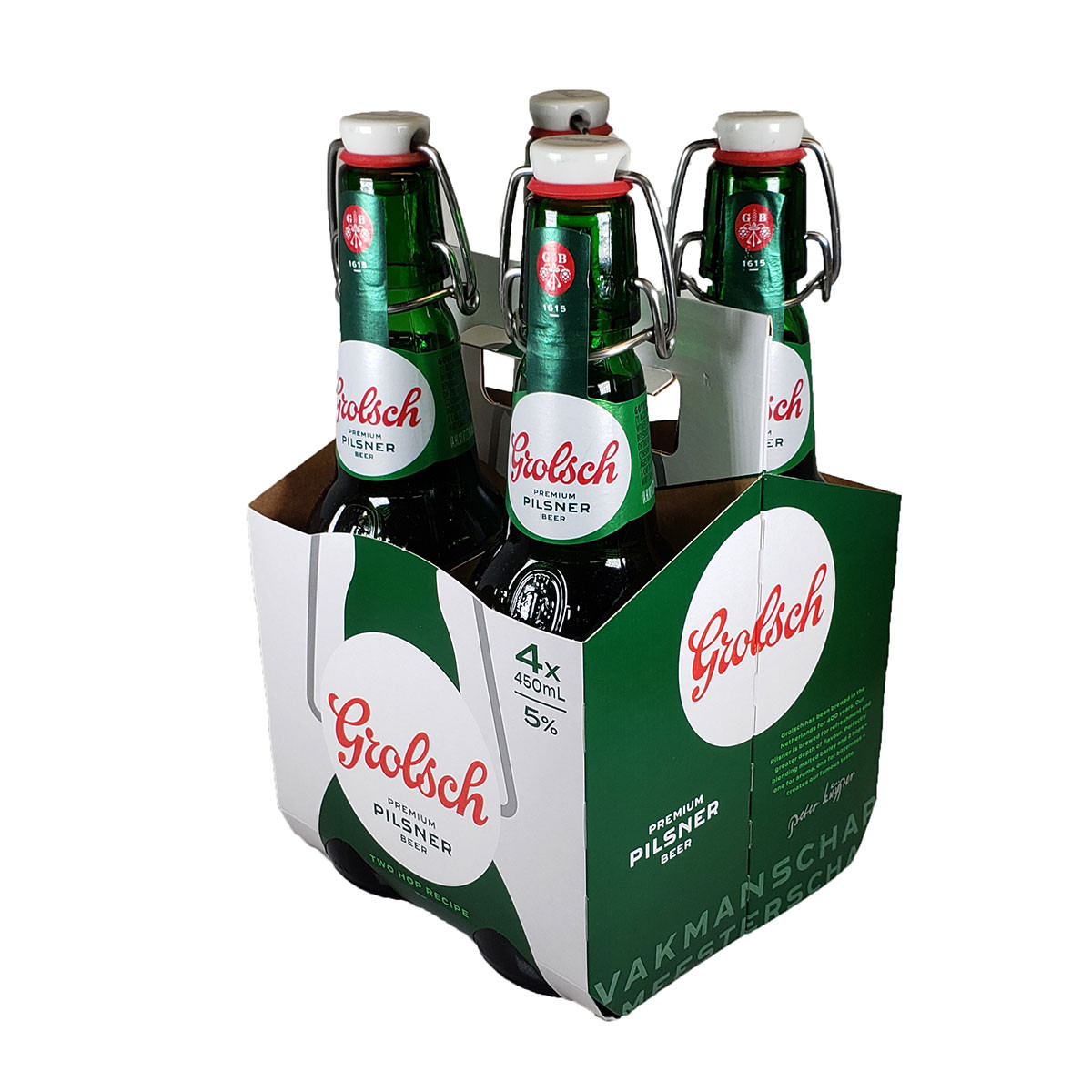 Grolsch Lager Flip Top Bottle 4Pack Holiday Wine Cellar