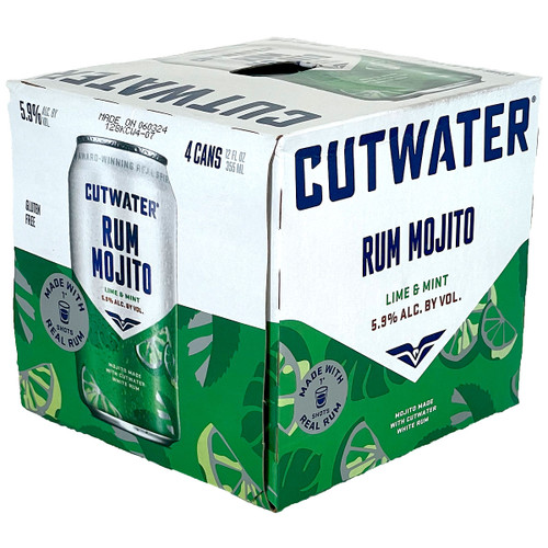 Cutwater Three Sheets Rum Mint Mojito Ready-To-Drink 4-Pack Can