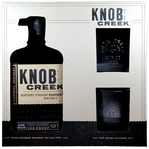 Knob Creek 9 Year Bourbon Gift Pack With 2 Jim Beam Glasses