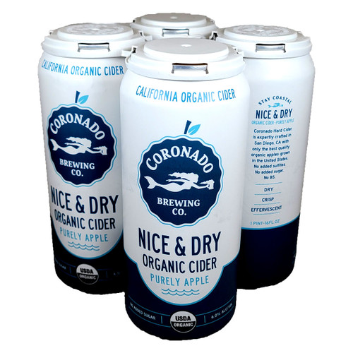 Coronado Nice & Dry Organic Cider 4-Pack Can