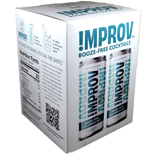 Improv Booze-Free Cucumber Gin & Tonic 4-Pack Can