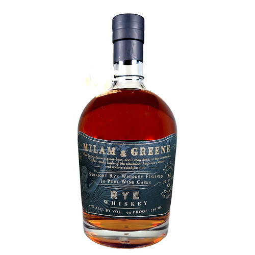 Milam & Green Straight Rye Whiskey In Port Wine Cask