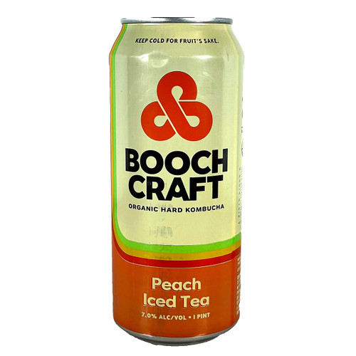 Boochcraft Peach Iced Tea Organic Hard Kombucha Can