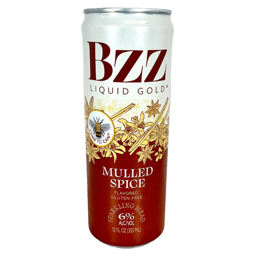 Meadiocrity Bzz Liquid Gold Mulled Spice Sparkling Mead Can