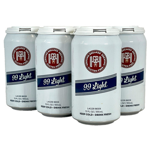 Ground Breaker 99 Light Lager Beer 6-Pack Can