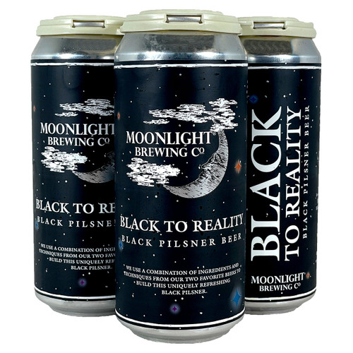 Moonlight Brewing Black To Reality Black Pilsner Beer 4-Pack Can