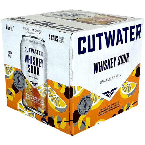 Cutwater Whiskey Sour Ready-To-Drink 4-Pack Can