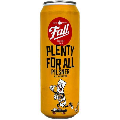Fall Brewing Plenty For All Pilsner 19.2oz Can Fall Brewing Plenty For All Pilsner 19.2oz Can