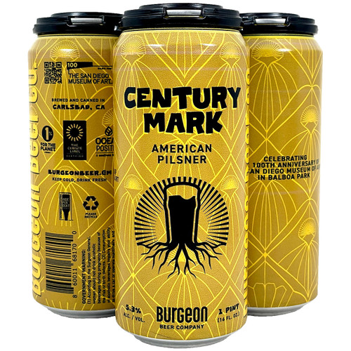 Burgeon Century Mark American Pilsner 4-Pack Can