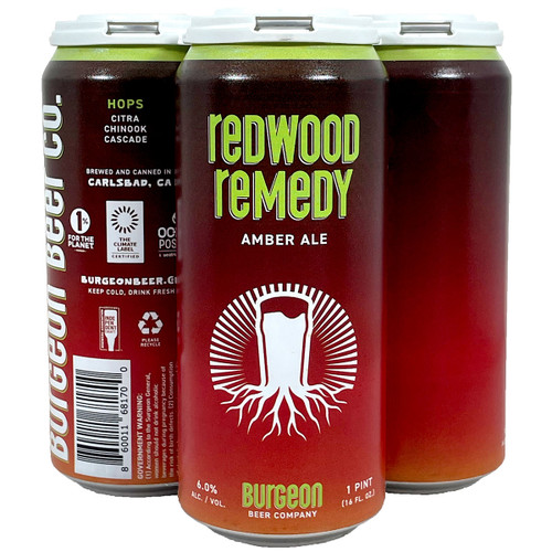 Burgeon Redwood Remedy Amber Ale 4-Pack Can