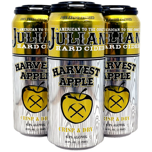 Julian Hard Cider Harvest Apple 4-Pack Can