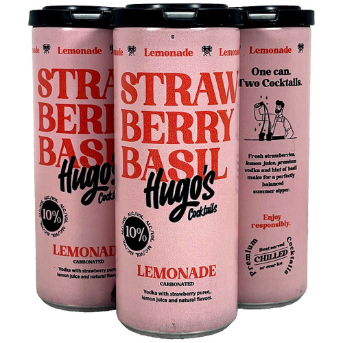 Hugo's Strawberry Basil Ready-To-Drink 4-Pack Can