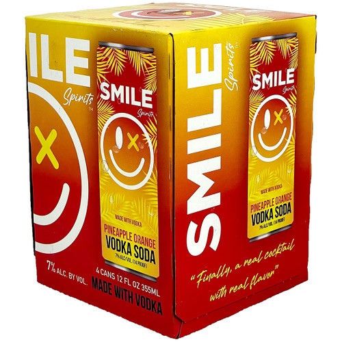 Smile Pineapple Orange Vodka Soda 4-Pack Can